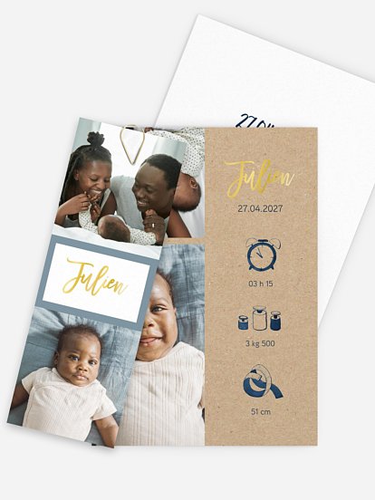 Faire-part naissance Bienvenue au monde