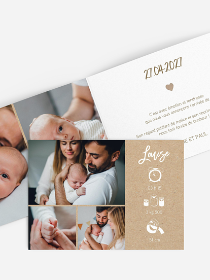 Faire-part naissance Bienvenue au monde