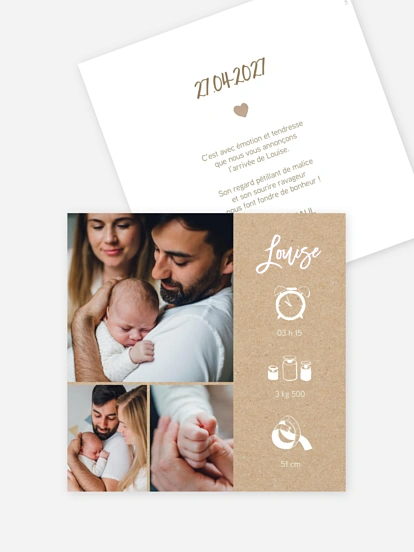 Faire-part naissance Bienvenue au monde