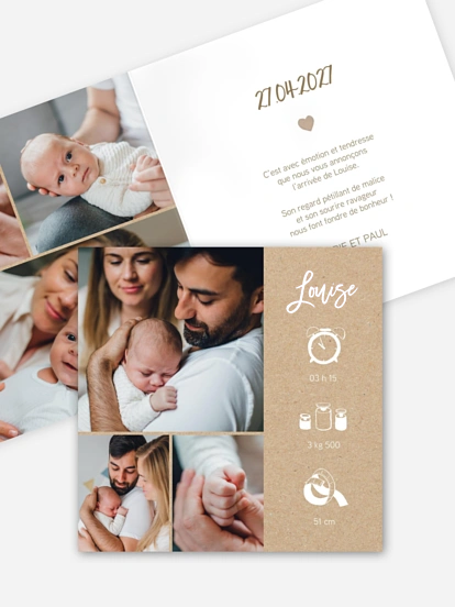 Faire-part naissance Bienvenue au monde