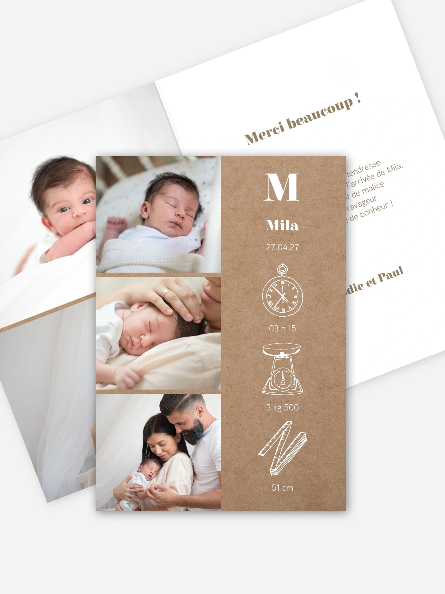 Faire-part naissance Le plus grand bonheur