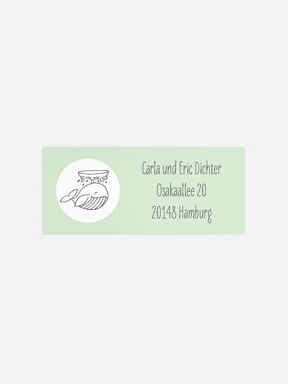 Absenderaufkleber Geburt Wonderful World