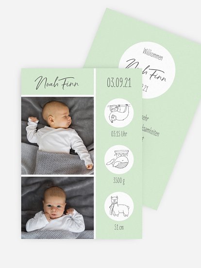 Geburtskarte Wonderful World