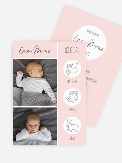 Geburtskarte Wonderful World