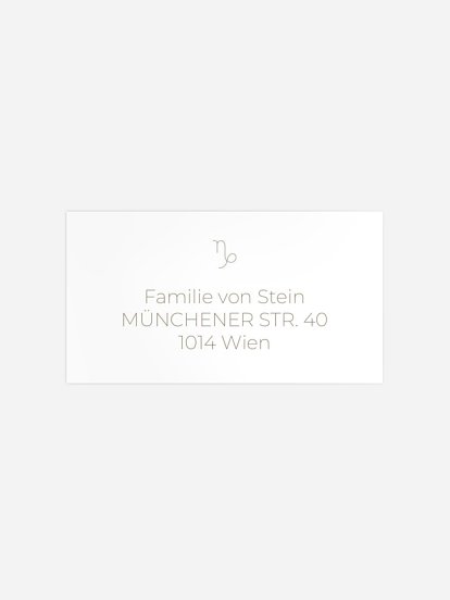 Empfängeraufkleber Geburt Sternzeichen Steinbock