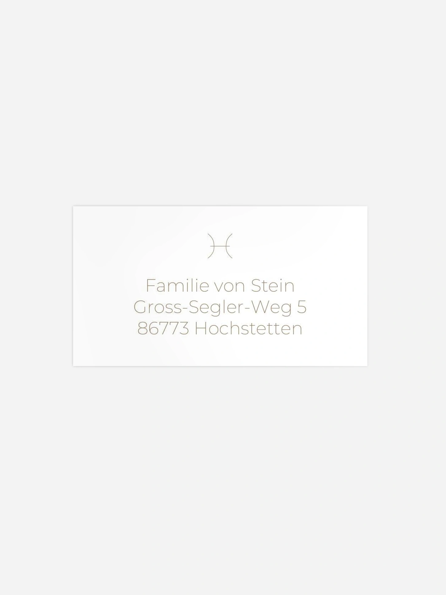 Empfängeraufkleber Geburt Sternzeichen Fische