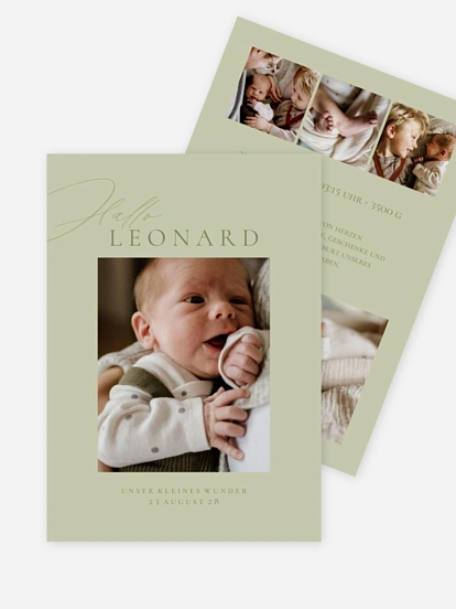 Geburtskarte Unsere Welt