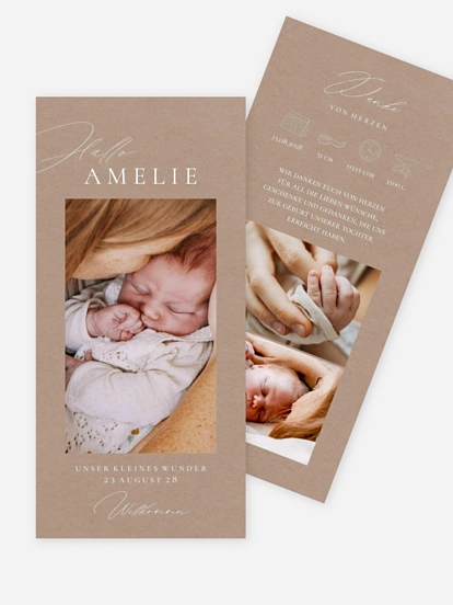 Geburtskarte Unsere Welt