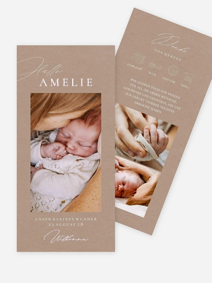 Geburtskarte Unsere Welt