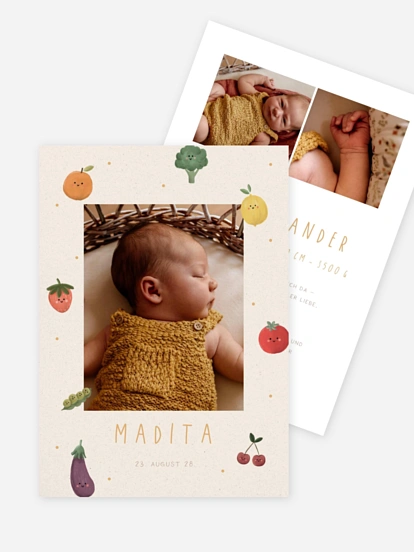 Geburtskarte Vitamin Glück