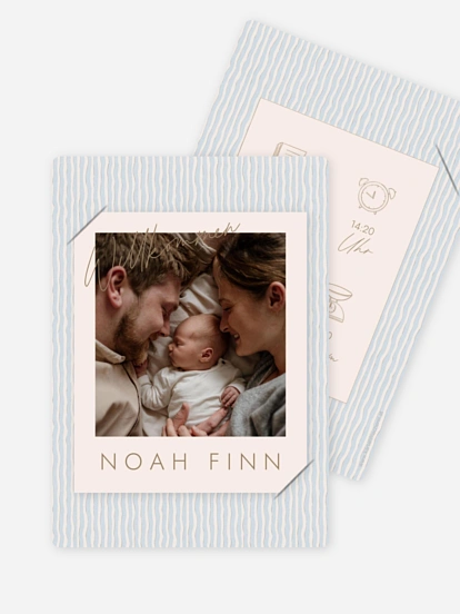 Geburtskarte Wavy Stripes