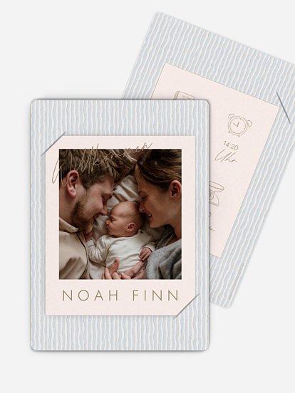 Geburtskarte Wavy Stripes