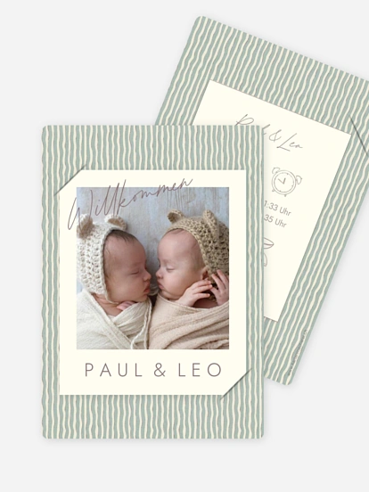 Zwillingskarte Wavy Stripes