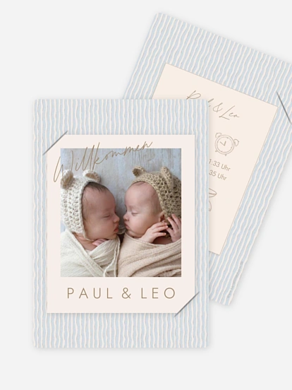 Zwillingskarte Wavy Stripes