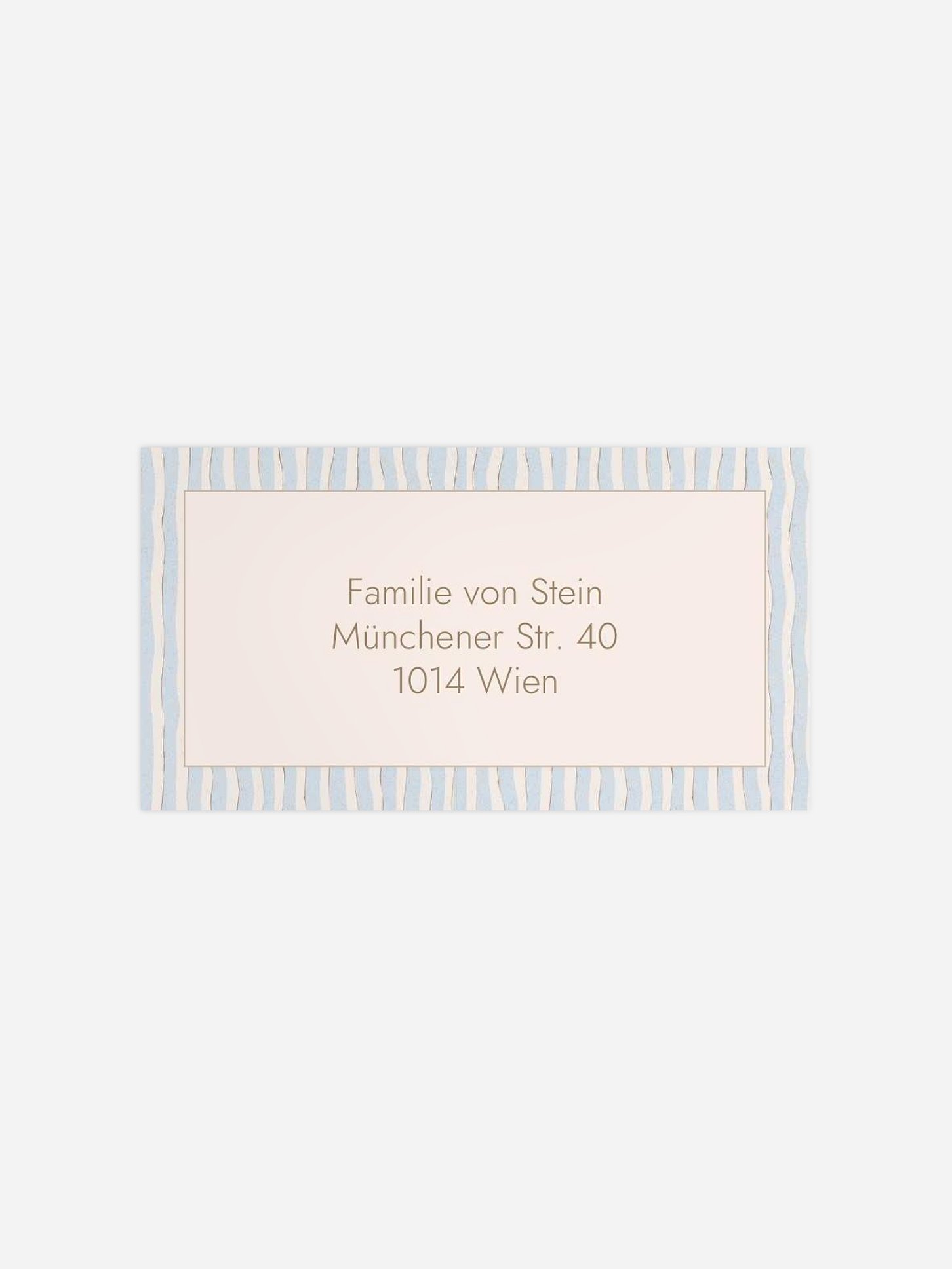 Empfängeraufkleber Geburt Wavy Stripes