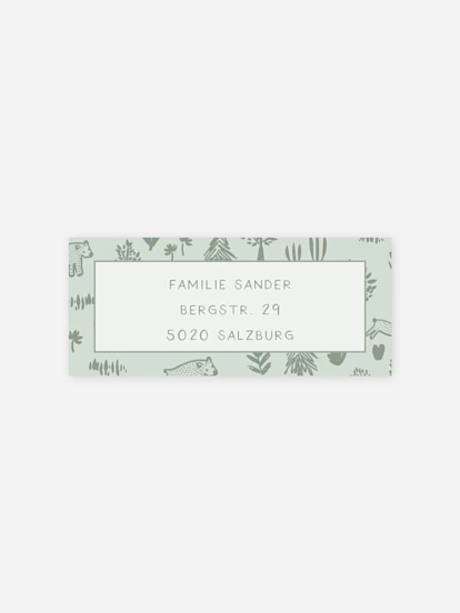 Absenderaufkleber Geburt Little Forest