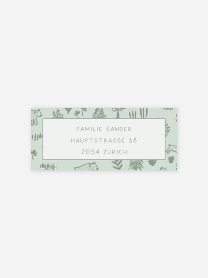 Absenderaufkleber Geburt Little Forest