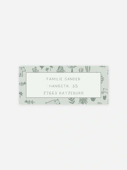 Absenderaufkleber Geburt Little Forest