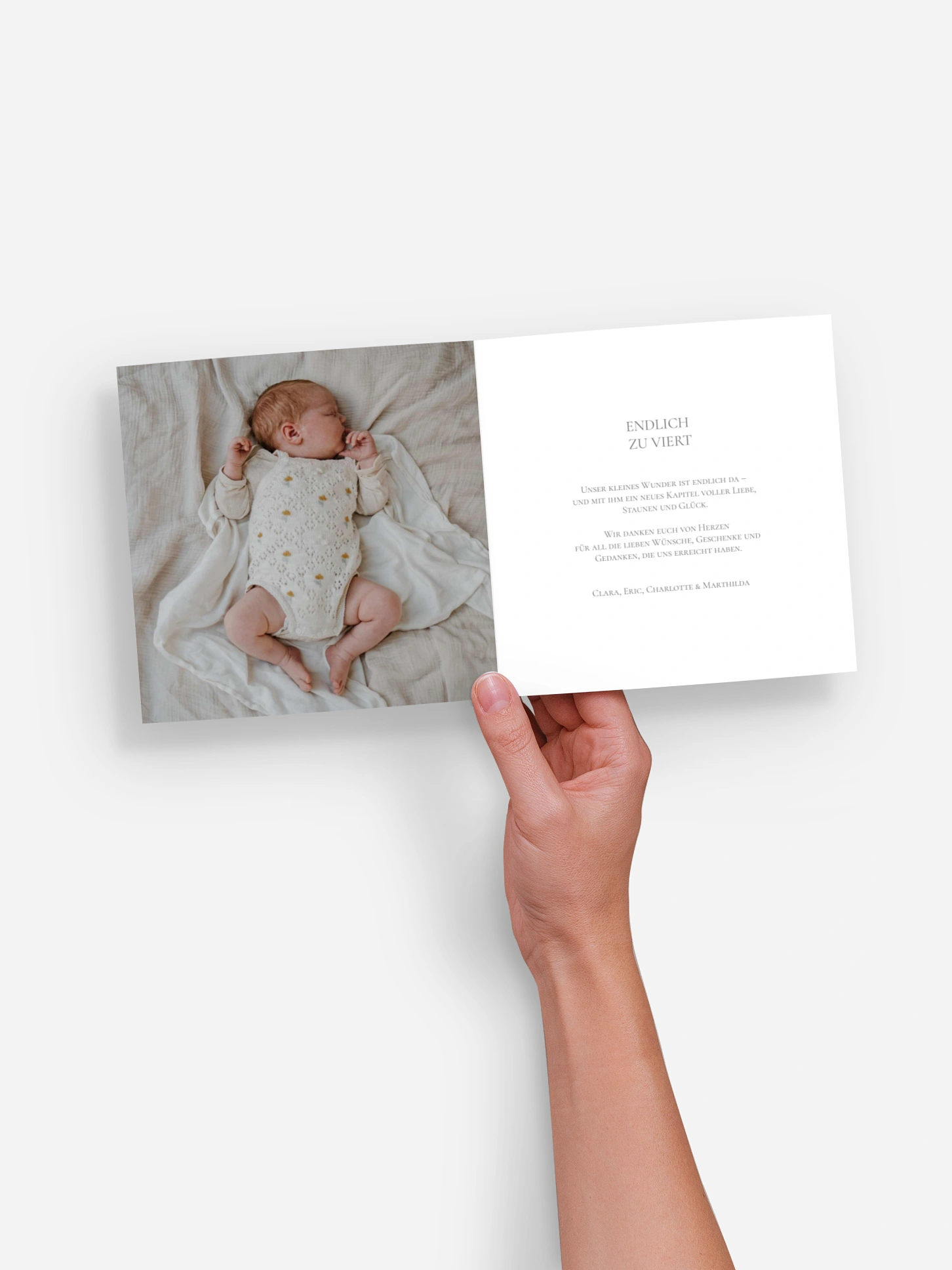 Geburtskarte Pure Letter