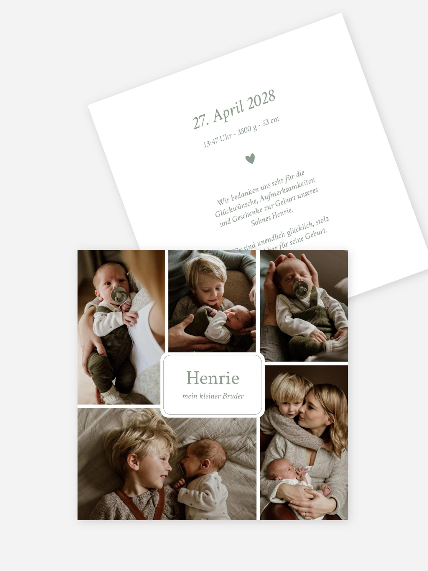 Geburtskarte Familienmoment
