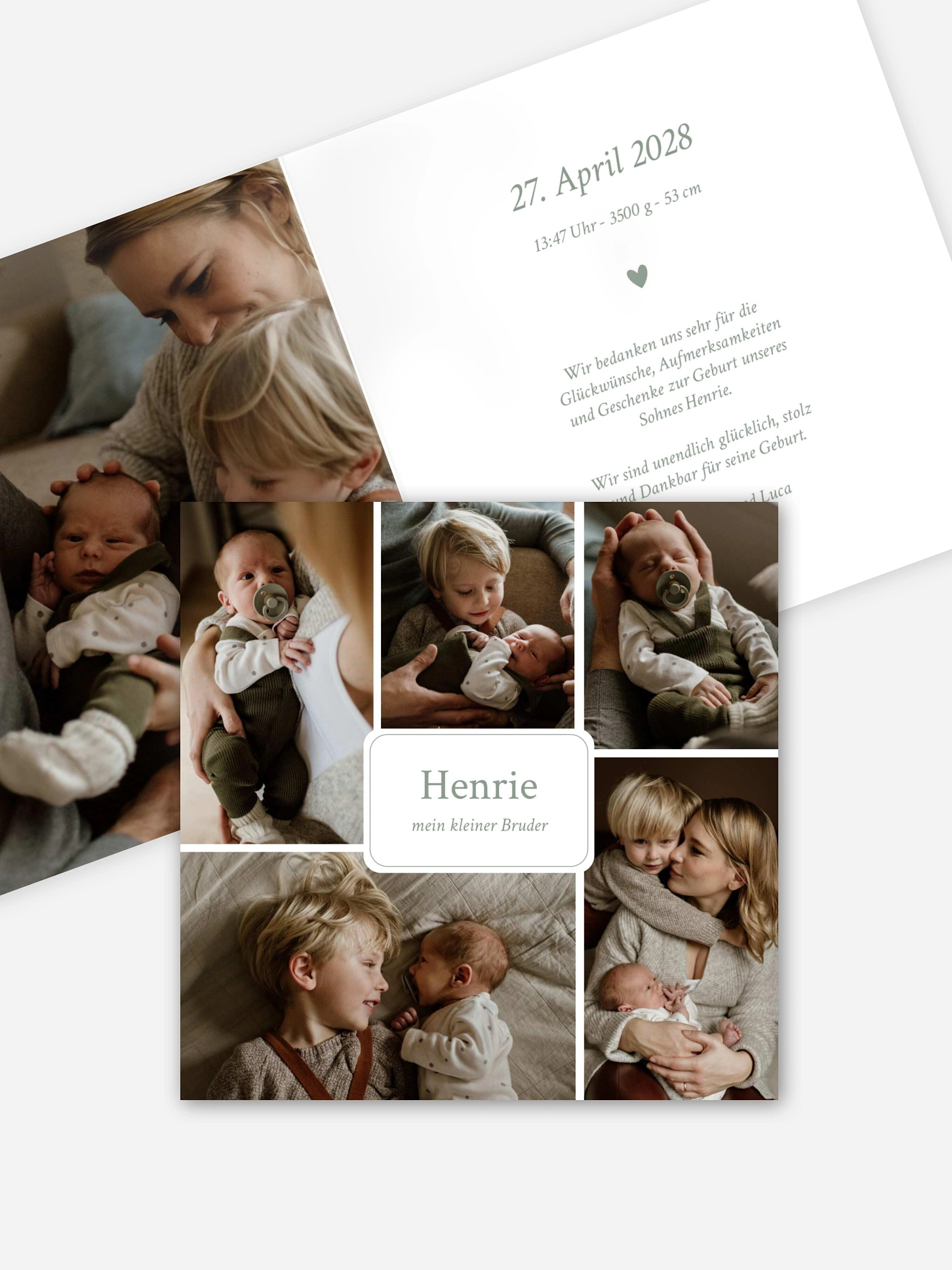 Geburtskarte Familienmoment