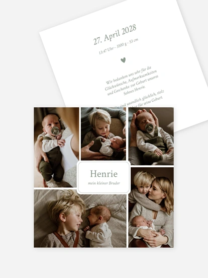 Geburtskarte Familienmoment