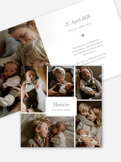 Geburtskarte Familienmoment