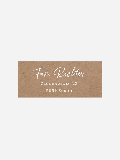 Absenderaufkleber Geburt Geborgenheit