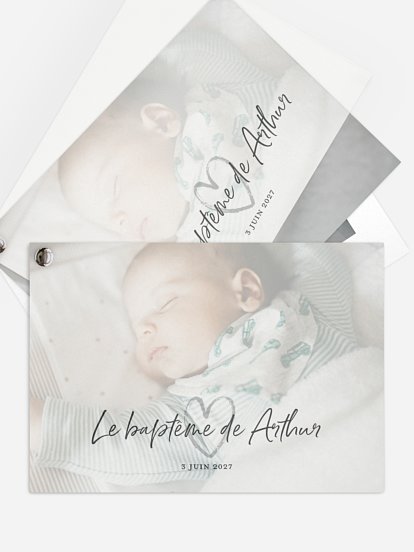 Faire-part baptême Cocon