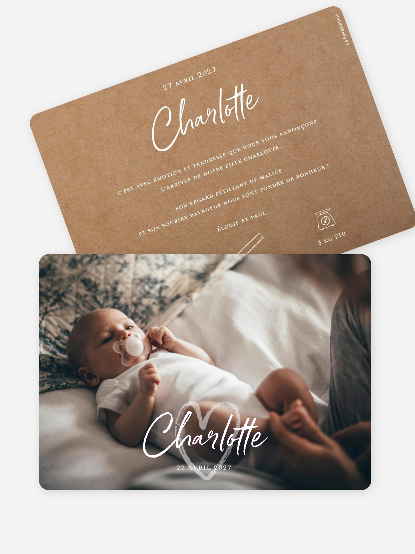 Faire-part naissance Cocon