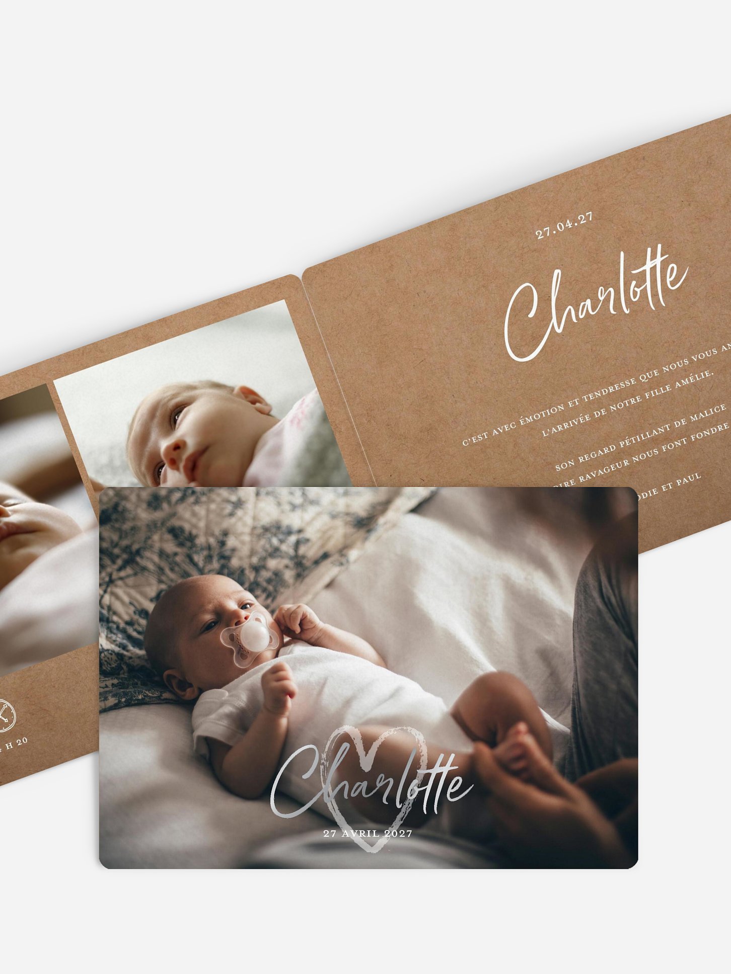 Faire-part naissance Cocon