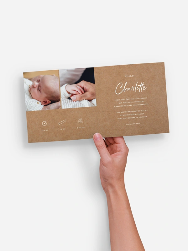 Faire-part naissance Cocon