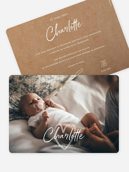 Faire-part naissance Cocon