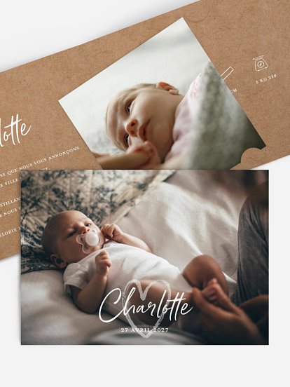Faire-part naissance Cocon