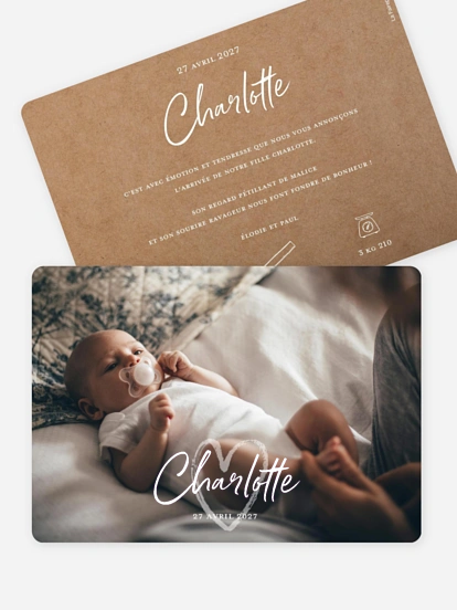 Faire-part naissance Cocon