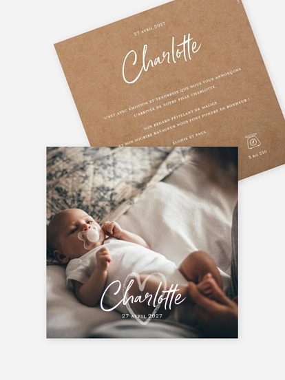 Faire-part naissance Cocon