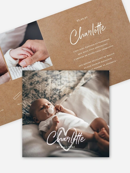 Faire-part naissance Cocon