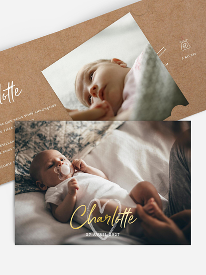 Faire-part naissance Cocon