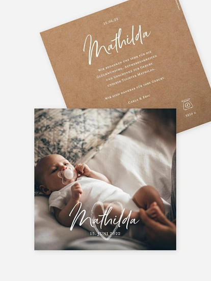 Geburtskarte Geborgenheit