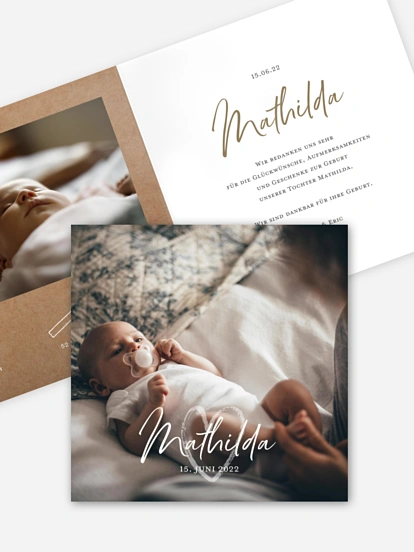 Geburtskarte Geborgenheit