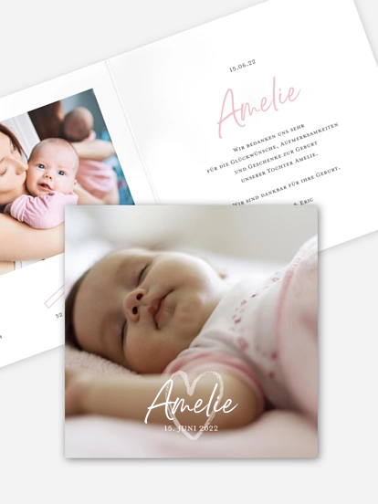 Geburtskarte Geborgenheit