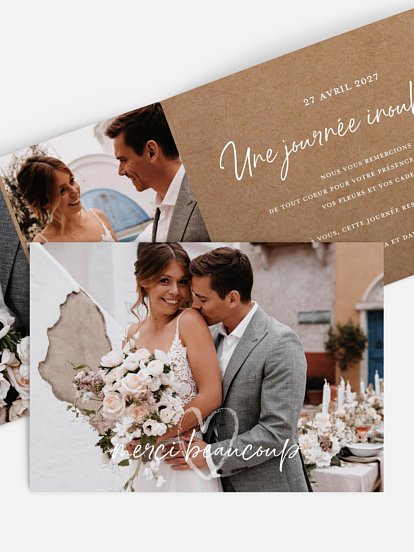 Carte de remerciements Cocon