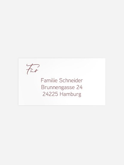 Empfängeraufkleber Geburt Beloved