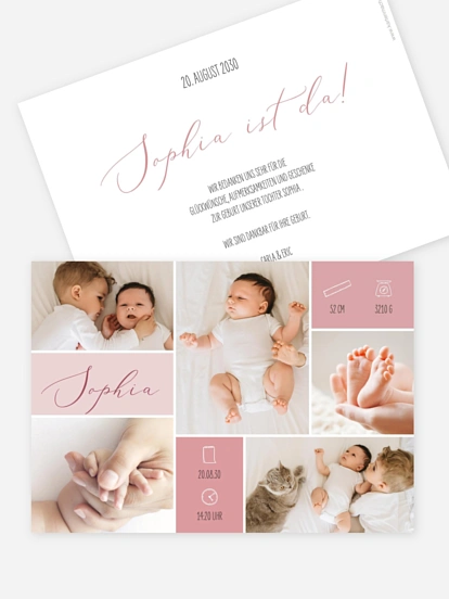 Geburtskarte Zauberhaft