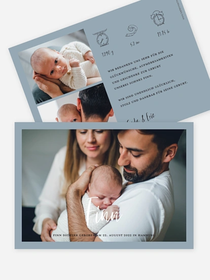 Geburtskarte Grenzenlose Liebe