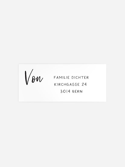 Absenderaufkleber Geburt Dream come true