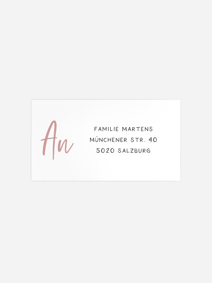 Empfängeraufkleber Geburt Introducing