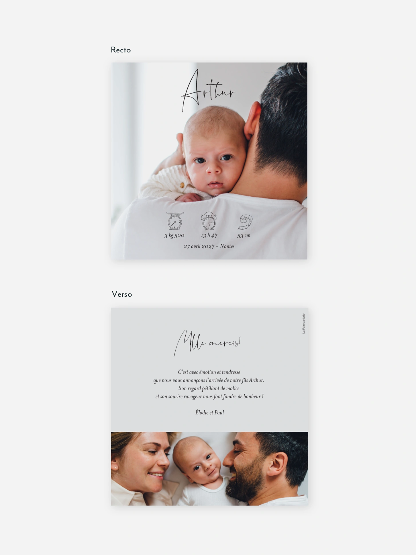Faire-part naissance Éclosion
