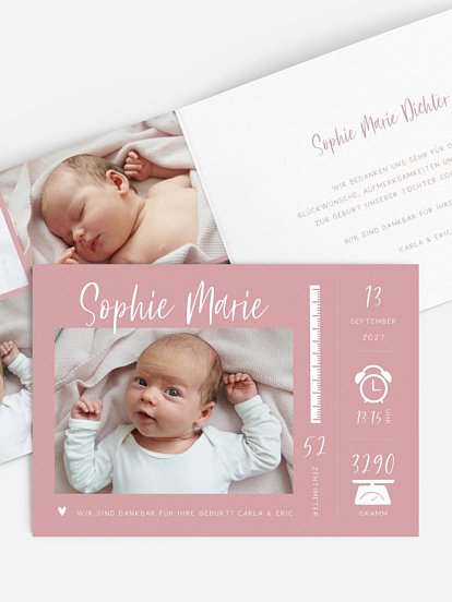 Geburtskarte A Star is born