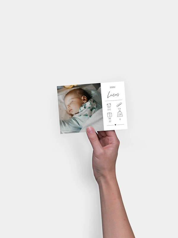 Faire-part naissance En pictos
